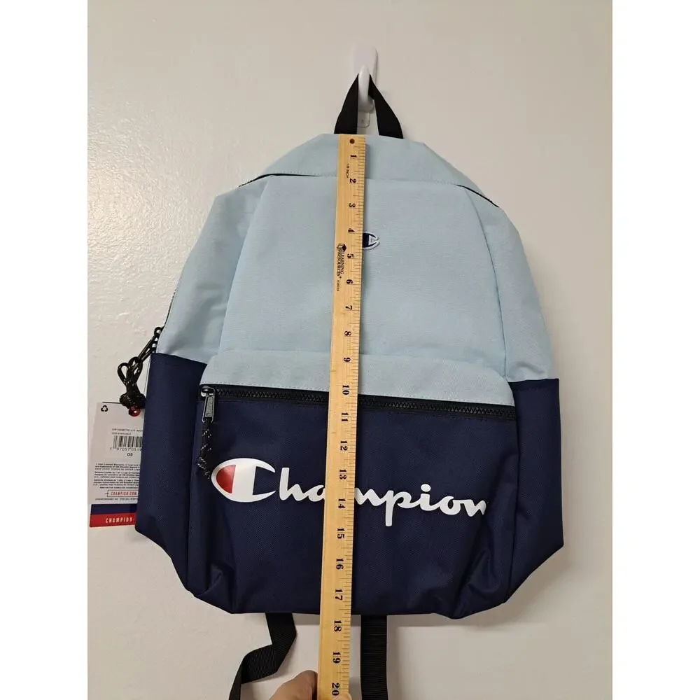 Champion Manuscript Backpack /Book Bag ￼Light and Dark‎ Blue